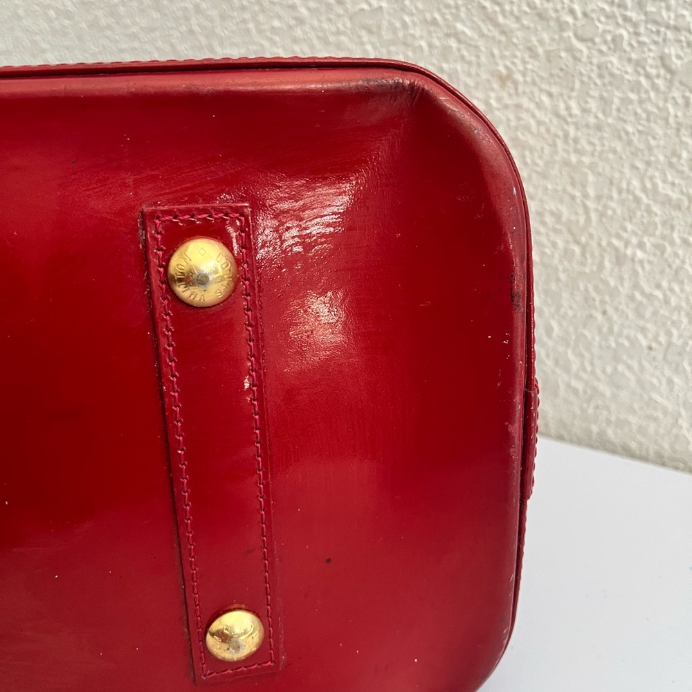Louis Vuitton Glossy Red Satchel - Picture 8 of 14